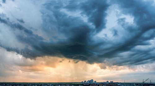 Storm clouds over sea