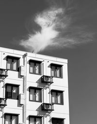 Low angle view of residential building against sky