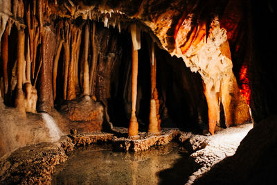 Rock formations in cave