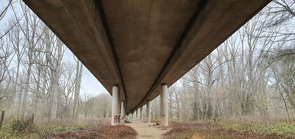 View of bridge over empty road