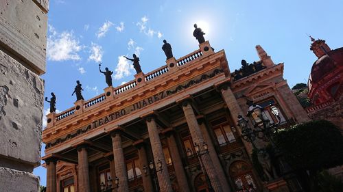 Low angle view of historical building against sky