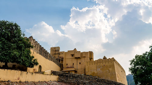 Low angle view of buildings against sky