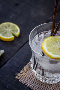 Close-up of drink on table