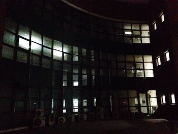 View of building through window