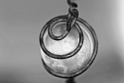 High angle view of chain on table