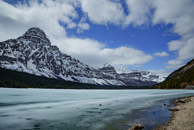 Frozen lake in