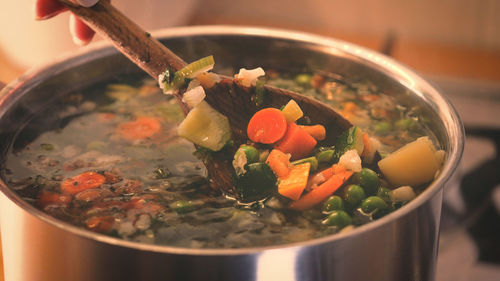 Close-up of vegetables in bowl