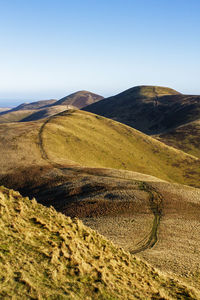 Scenic view of landscape against clear sky