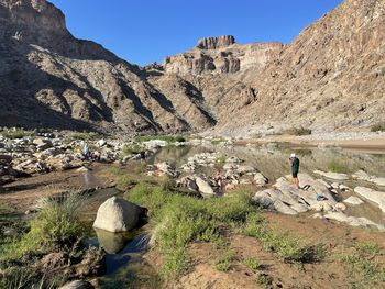 Hikers in canyon