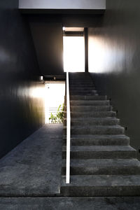 Empty staircase in building