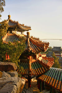 Traditional building against sky in city