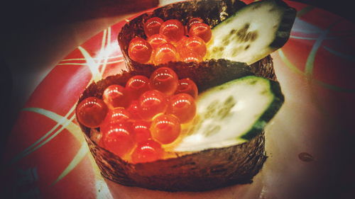 Close-up of strawberries