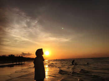 Sunset on the beach 