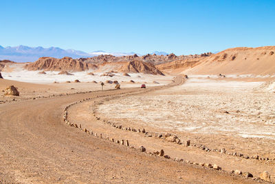 Scenic view of desert against sky