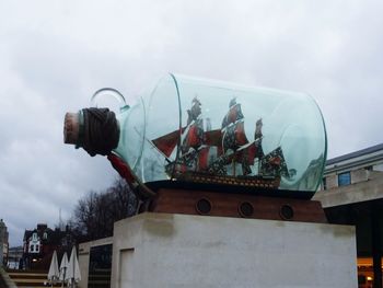 Low angle view of built structure against sky