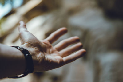 Close-up of human hand