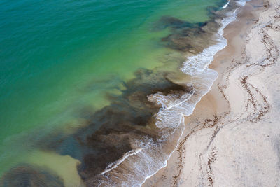 High angle view of beach