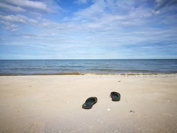 Footwear on beach