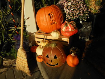 High angle view of pumpkin