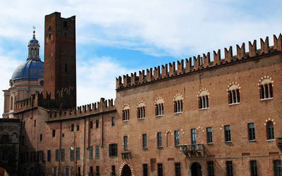 Low angle view of historical building against sky