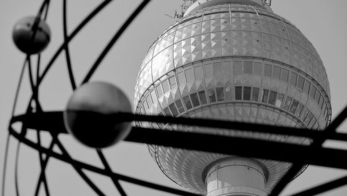 Low angle view of berlin tv tower