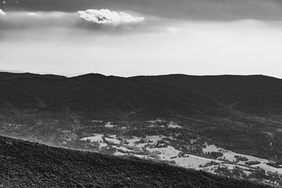 High angle view of landscape against sky