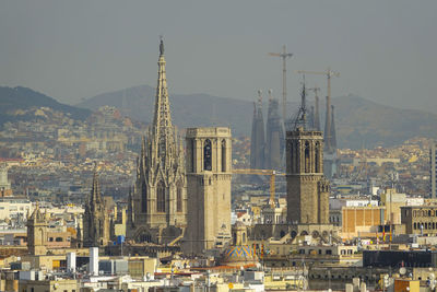 Aerial view of buildings in city