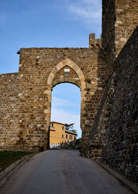 Road passing through building