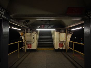 View of empty illuminated building