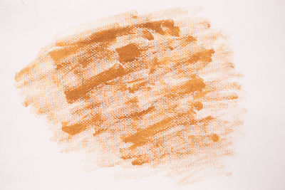 High angle view of bread on white background