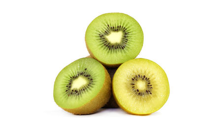 Close-up of fruits against white background