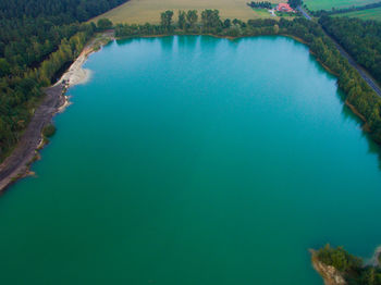 High angle view of sea