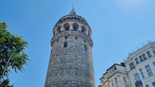 Low angle view of historic building against sky