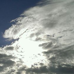 Low angle view of cloudy sky