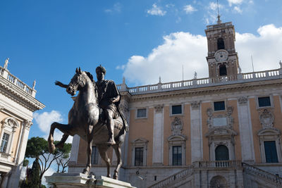 Low angle view of statue