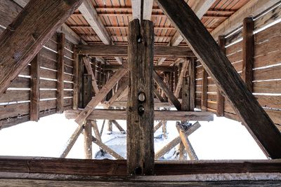 Low angle view of bridge against sky