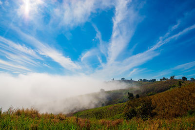 Panoramic view of landscape against sky