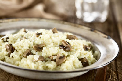 Close-up of meal served in bowl