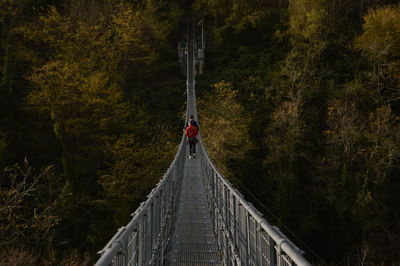 Couple on footbridge