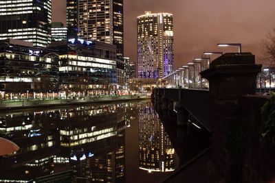 City skyline at night