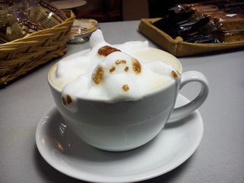 Close-up of coffee on table