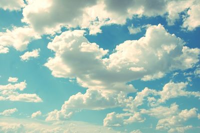 Low angle view of cloudy sky