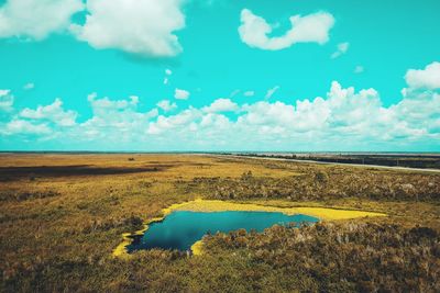 Scenic view of landscape against sky