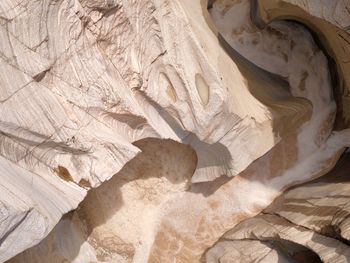 Low angle view of rock formation