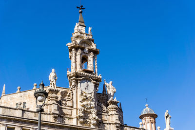 High section of santos juanes church against sky