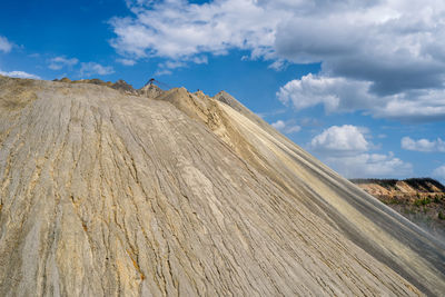 Panoramic view of arid landscape against sky