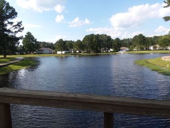 Scenic view of river against sky