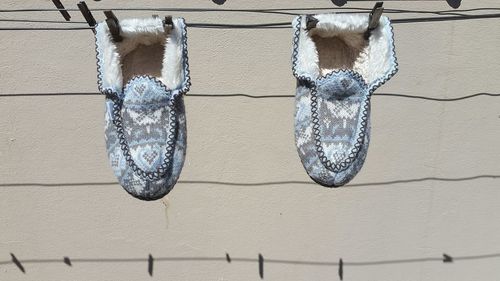 Close-up of decoration hanging on wall