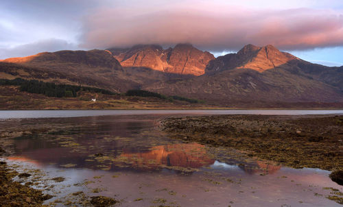 Sunrise over the sea and blaven