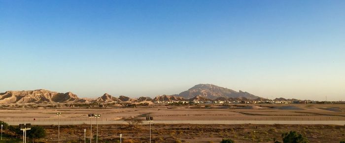 Scenic view of landscape against clear sky